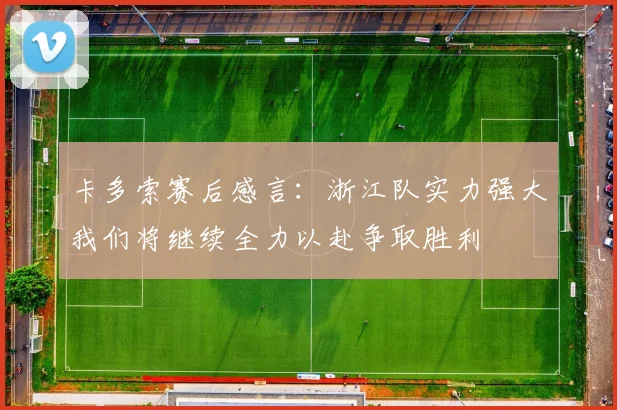 卡多索赛后感言：浙江队实力强大我们将继续全力以赴争取胜利